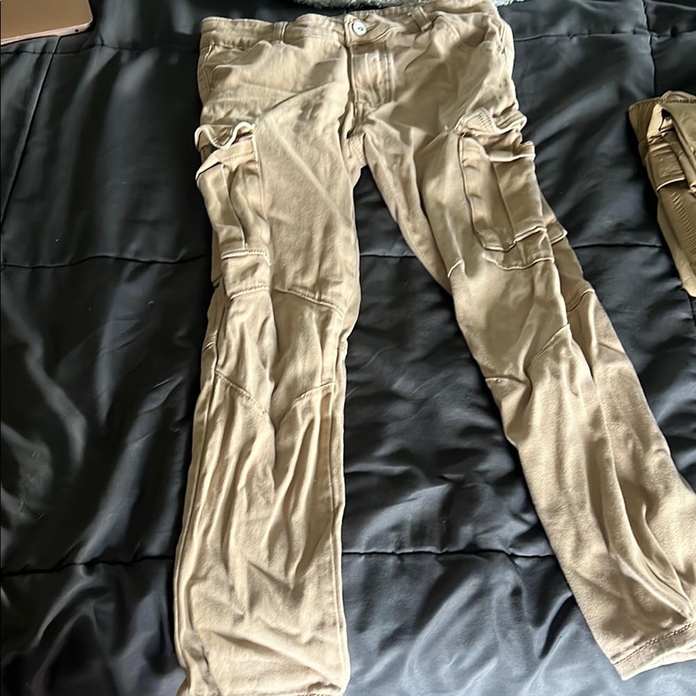 Kids Tan Cargo Pants